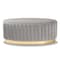 Baxton Studio Kirana Glam and Luxe Grey Velvet Fabric and Gold PU Leather Ottoman 175-11239-Zoro - alternate 2